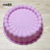 Large Silicone Cake Mold – Round Fluted Design