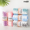 Microfiber Checkered Bath Towel Set